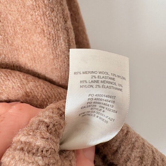 Aritzia Wilfred Wool Chunky V Neck Cardigan Brown Size Small - Picture 5 of 5